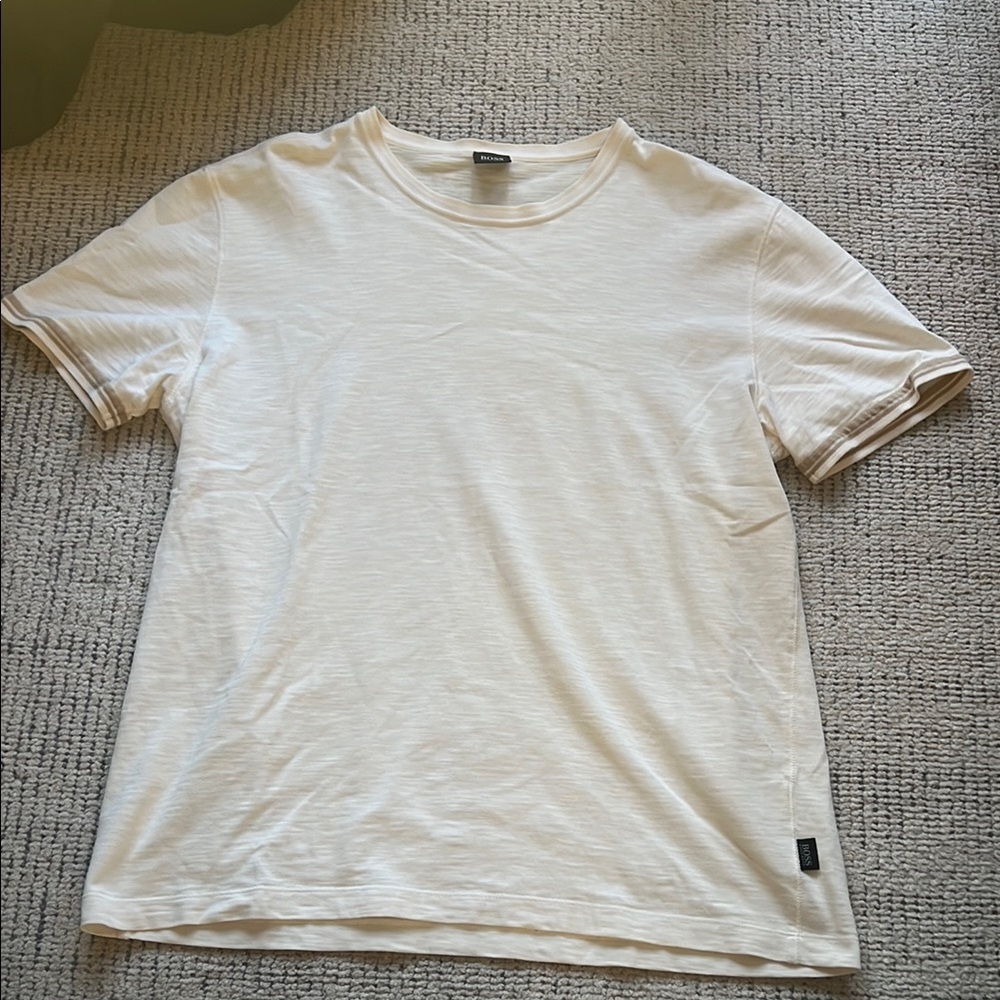 BOSS Men’s Cream T-Shirt
